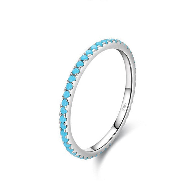 Prsteň Tyrkysový rad strieborný jemný