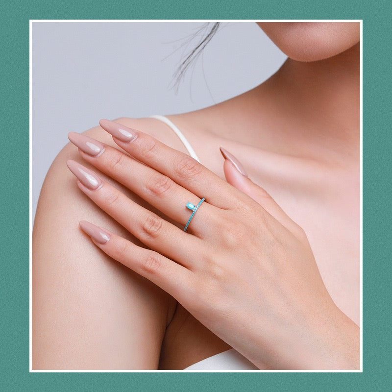 Prsteň Strieborný s tyrkysovým kamienkom
