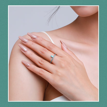 Prsteň Strieborný s tyrkysovým kamienkom