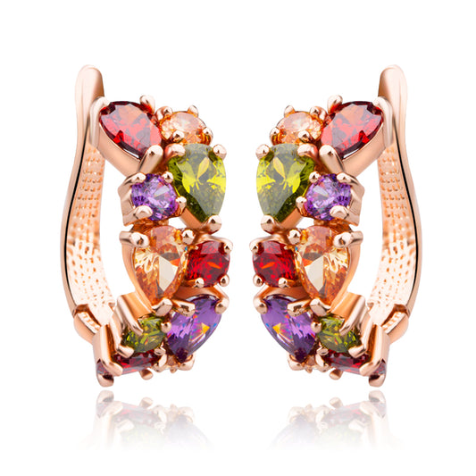 Színes őszi mozaik fülbevaló