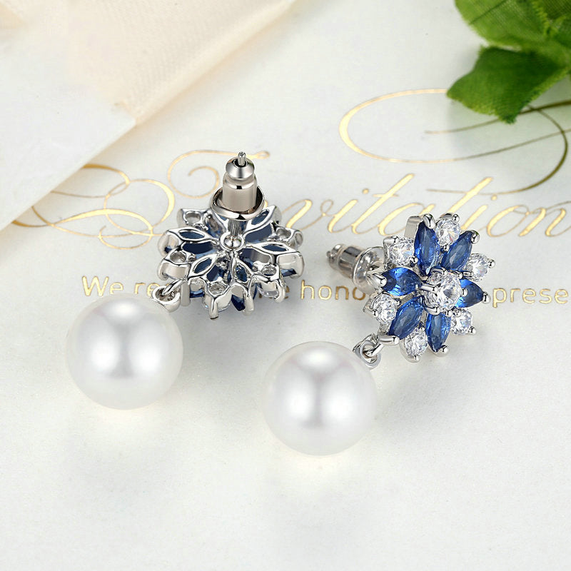 Gyöngy fülbevaló Királyi virág