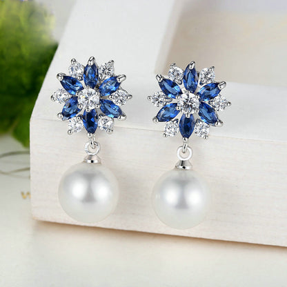 Gyöngy fülbevaló Királyi virág