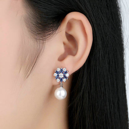 Gyöngy fülbevaló Királyi virág