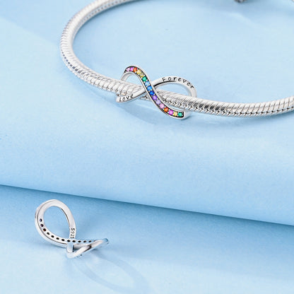 Nekonečno Love Forever s farebnými zirkónmi