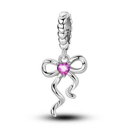 Mašľa s ružovým srdiečkom