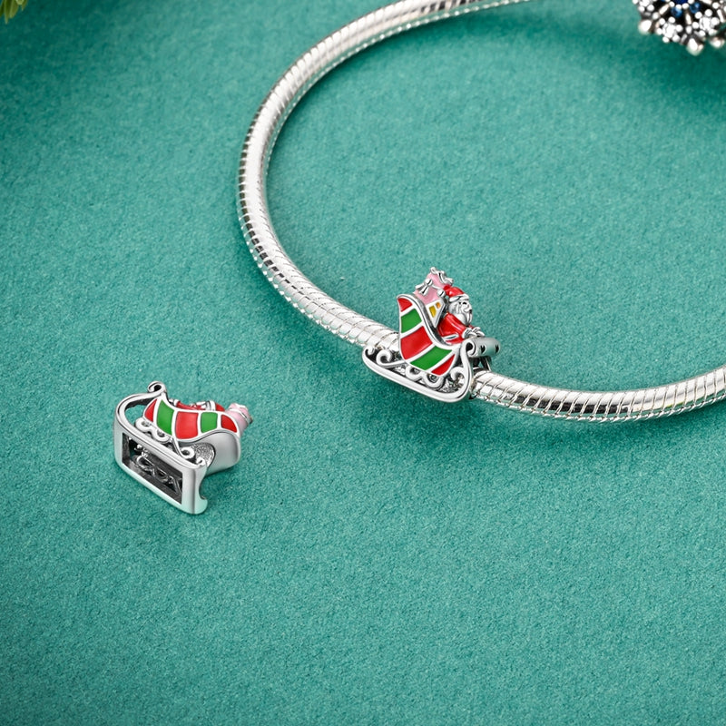 Świąteczne sanie z koralikami 