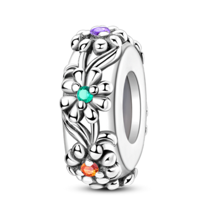 Wisiorek z przegrodą w kształcie ogrodu kwiatowego