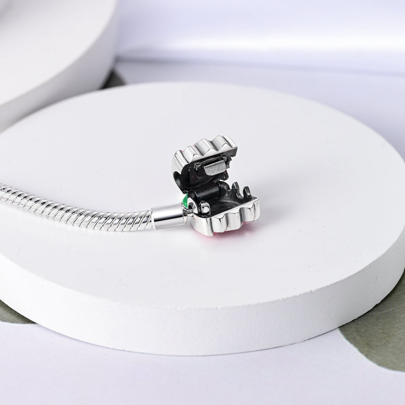 Srebrna bransoletka z tulipanem