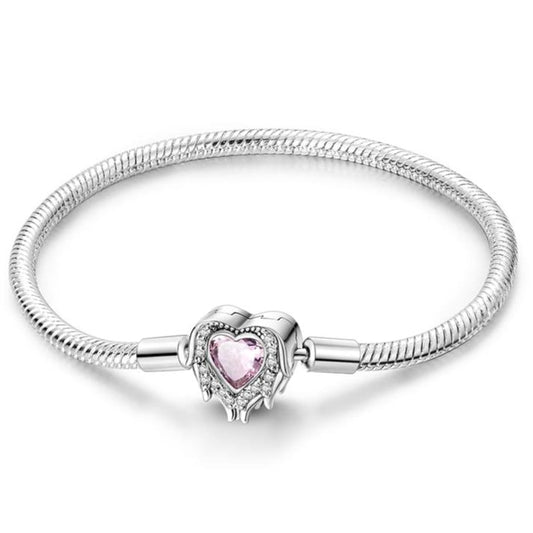 Silver Bracelet Heart Protection