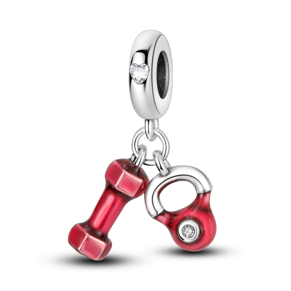 Červené fitnes prívesky