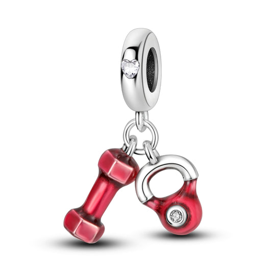 Červené fitnes prívesky