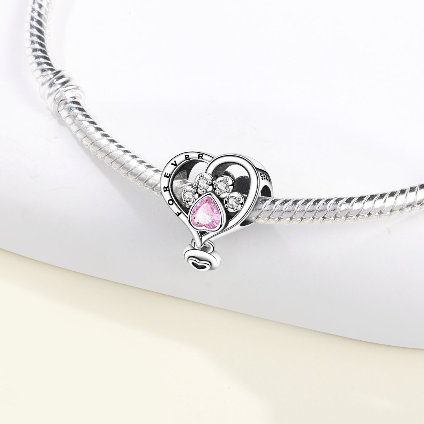 Heart Forever Pendant with Paw