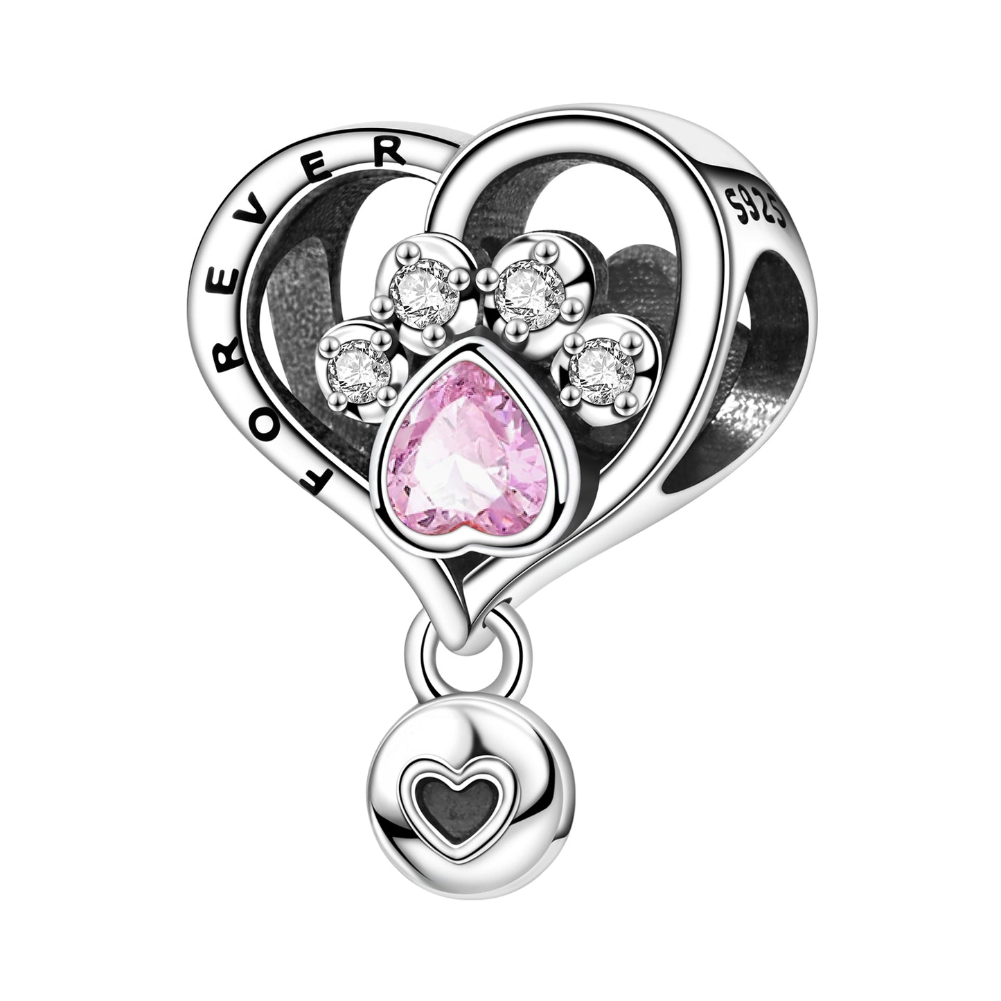 Heart Forever Pendant with Paw