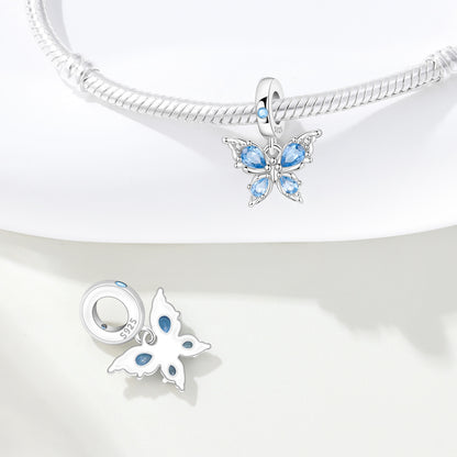 Prívesok Motýľ s Modrými Krištáľmi