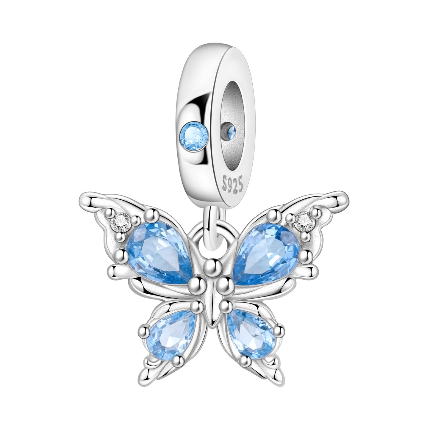 Prívesok Motýľ s Modrými Krištáľmi