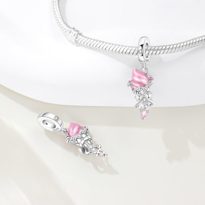 Ružová mušľa s mašľou