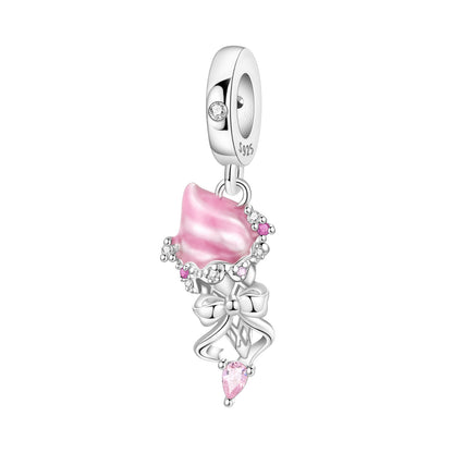 Ružová mušľa s mašľou