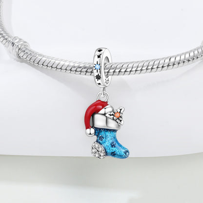 Vianočná čižmička so Santovou čiapkou