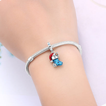 Vianočná čižmička so Santovou čiapkou