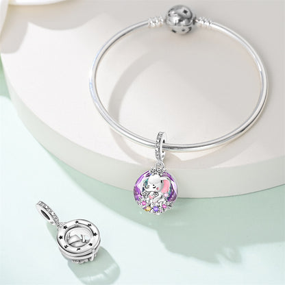 Mother and baby elephant pendant