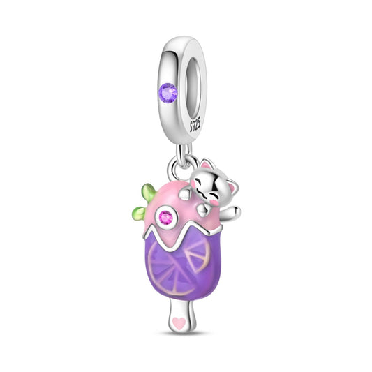 Lody z zawieszką w kształcie kota