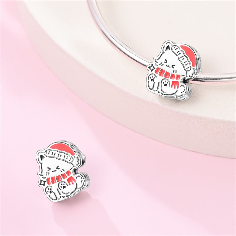 Vianočná mačička s čiapkou