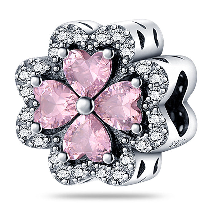 Prívesok Šťastný Kvet – Ružové Srdcia