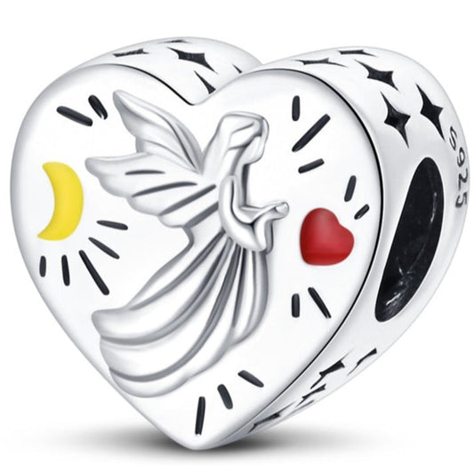 Koralik w kształcie serca anioła