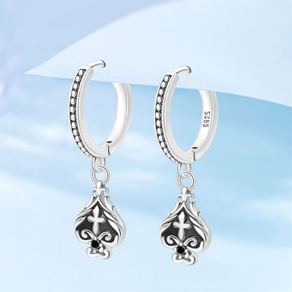 Gotické náušnice Pikové eso