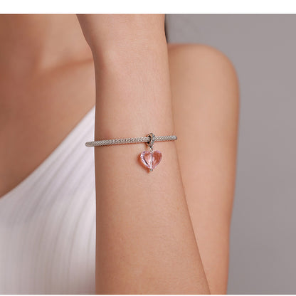 Ružové krištáľové srdce