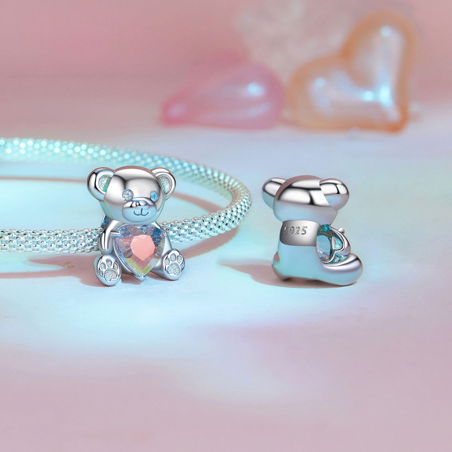 koralik Miłość z misiem 