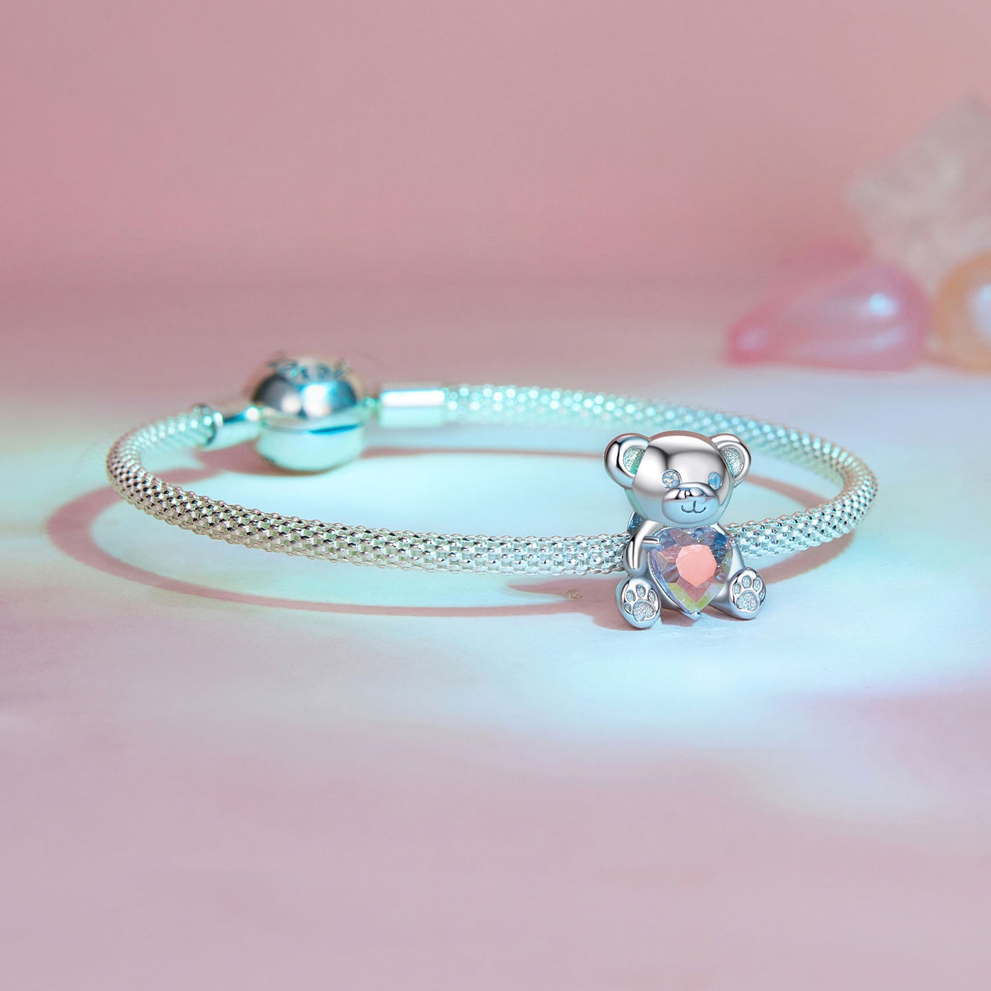 koralik Miłość z misiem 