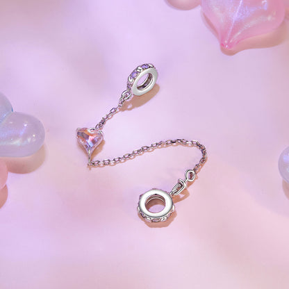 Łańcuch bezpieczeństwa Różowe serce 