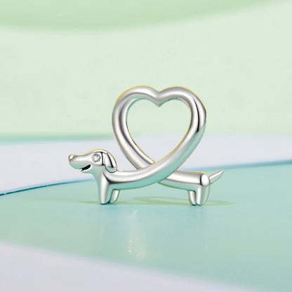 Zawieszka Piesek i serce