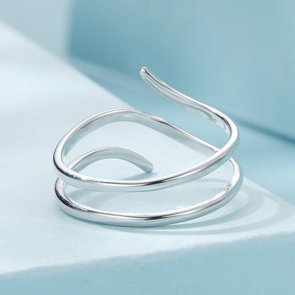 Designer Triple Ring in Sterling Silver