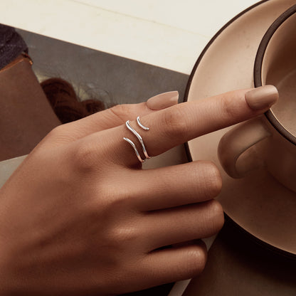 Designer Triple Ring in Sterling Silver