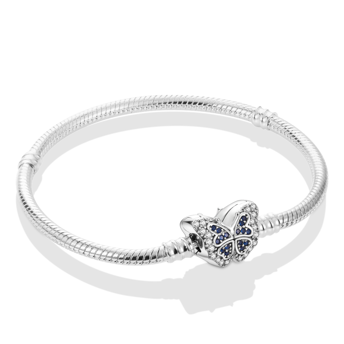 Srebrna bransoletka Niebieski motyl