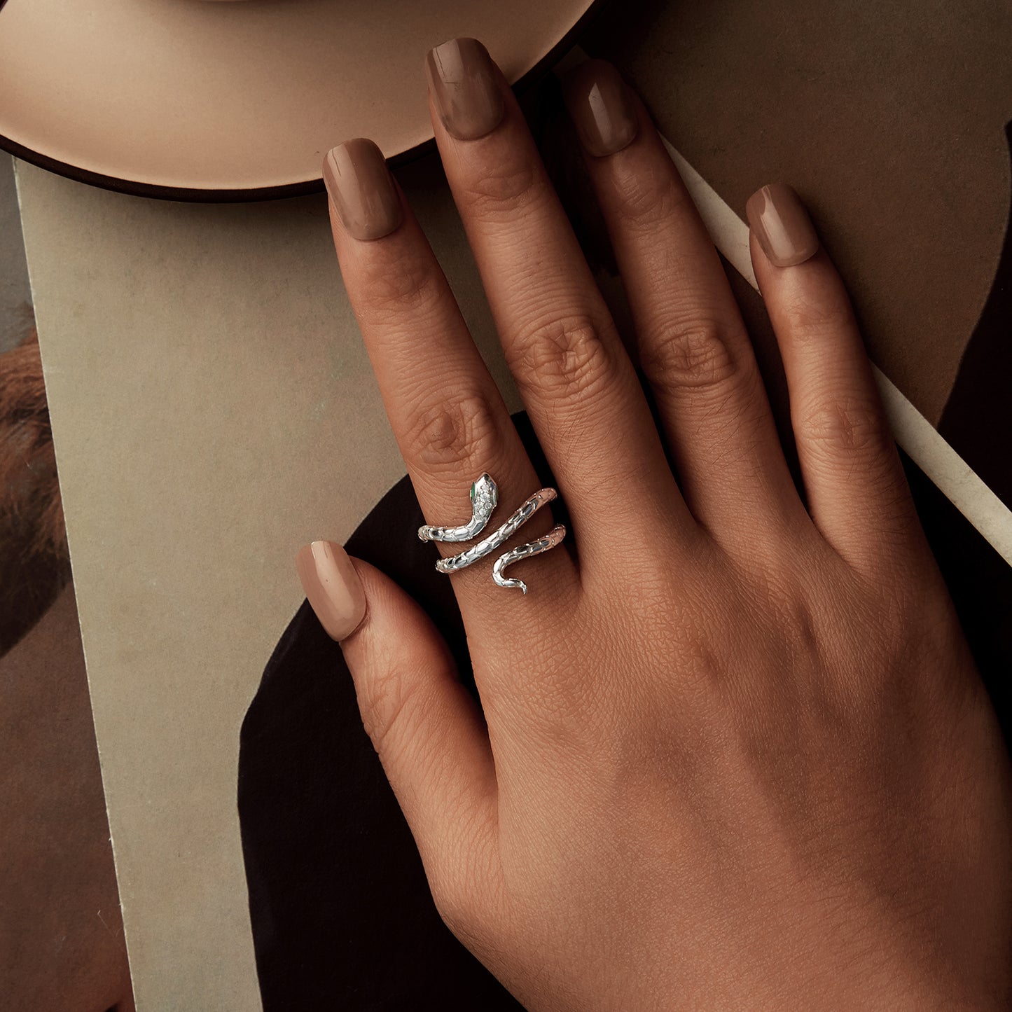 Kígyó elegancia gyűrű