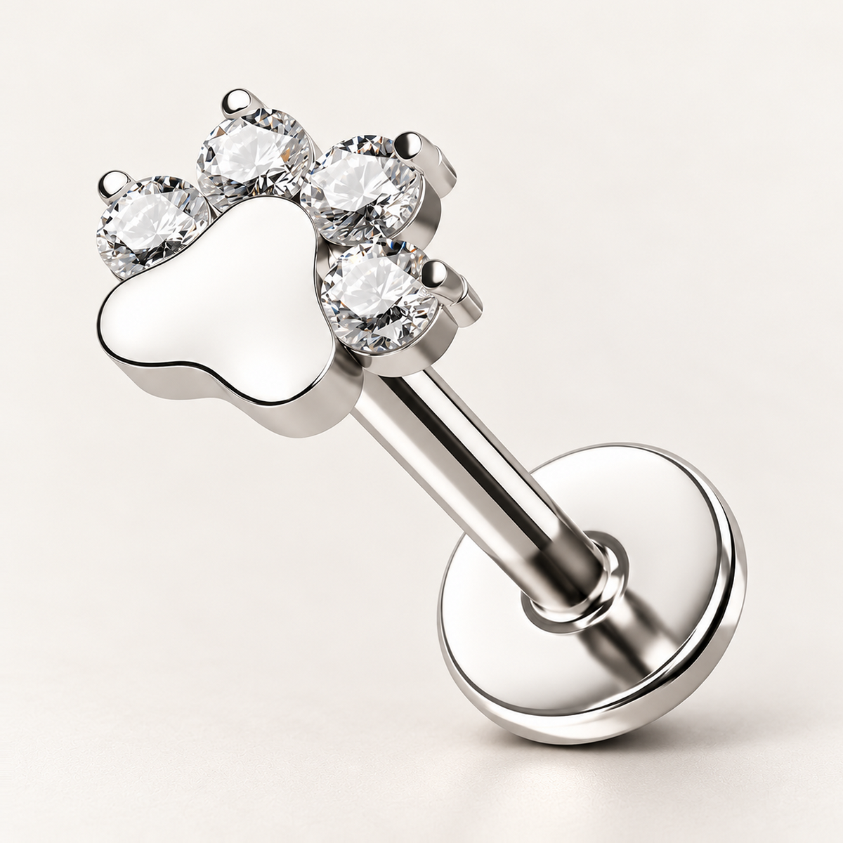 Titánový Labret 'Crystal Paw'
