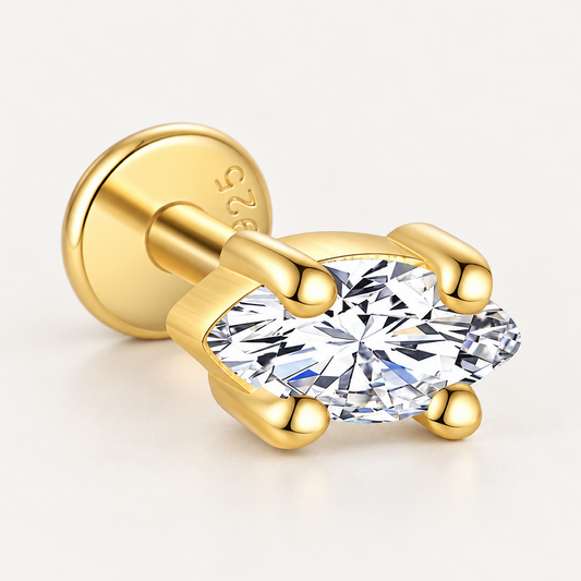 Piercing Náušnica Zirconia Marquise Ag 925