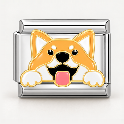 Prívesok Veselý corgi – Strieborná
