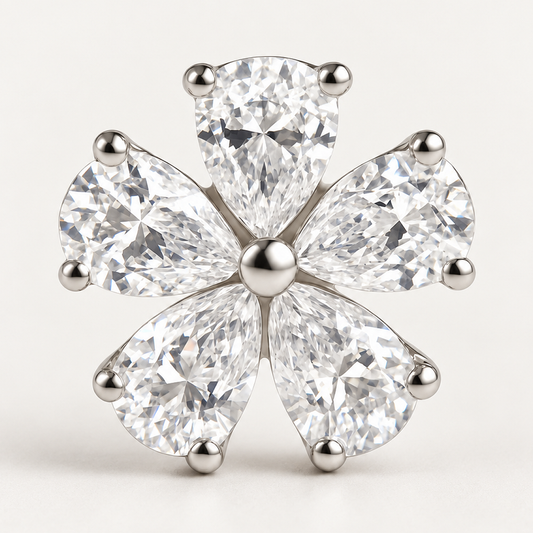 Titánový 'Diamond Bloom' Labret