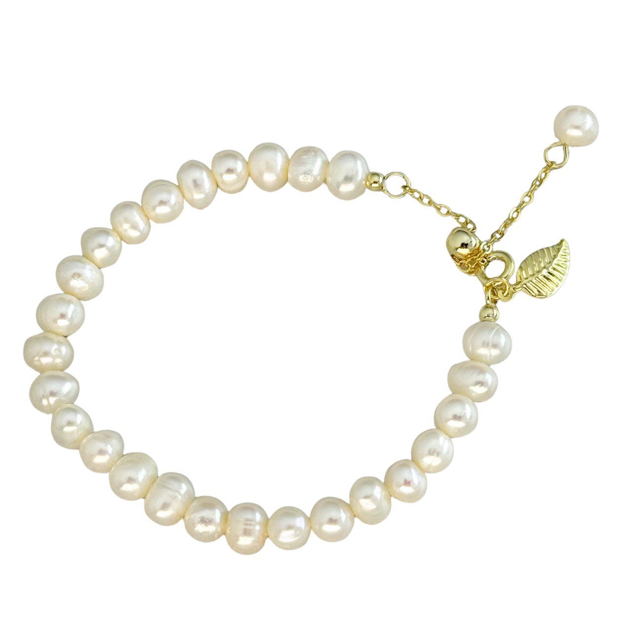 Aranylevél gyöngykarkötő