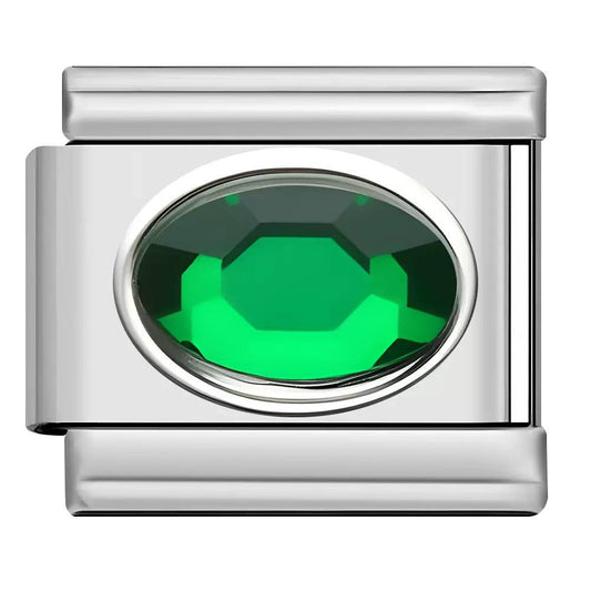 Pandantiv Ochi Clasic Oval Verde Închis