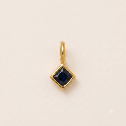 Prívesok Zirconia Square Sapphir Gold