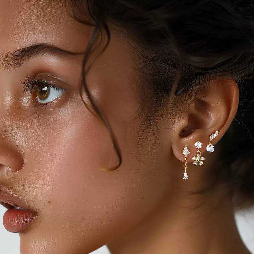 Piercing Náušnica Zirconia Marquise Ag 925