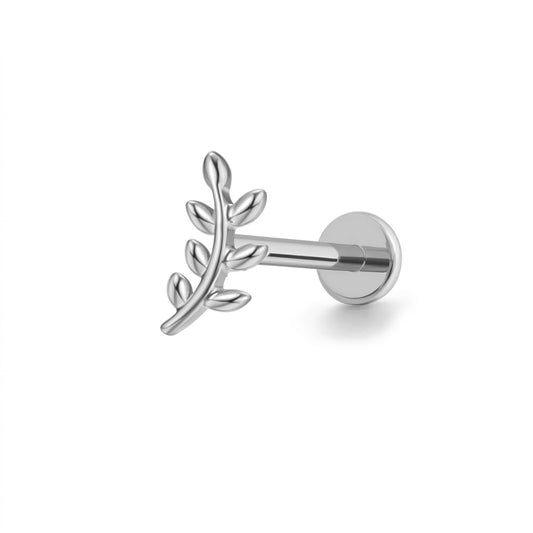 Labret argintiu "Crenguță de măslin"