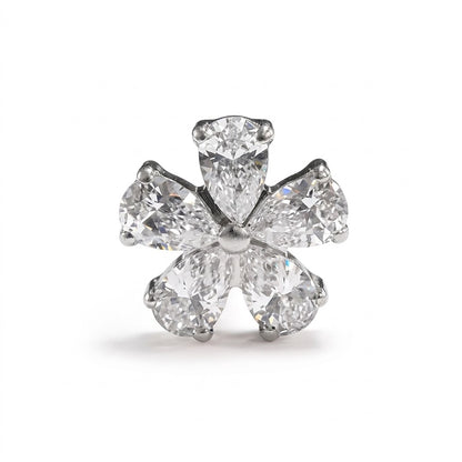 Labret din argint „Diamond Bloom”