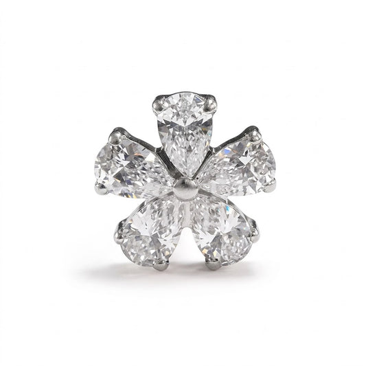 Labret din argint „Diamond Bloom”