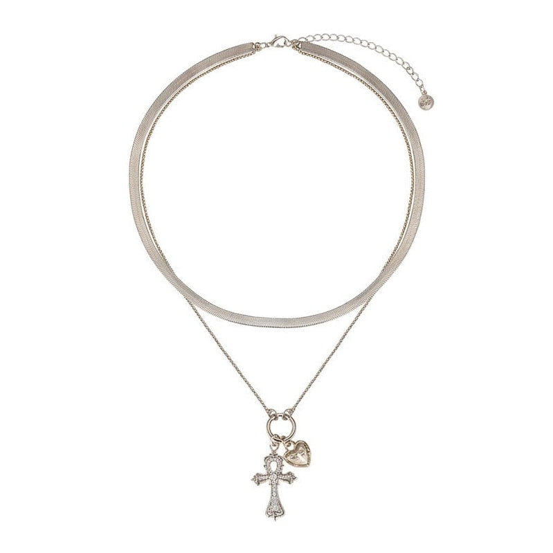 Kétrészes medál lánccal - Ezüst harmónia